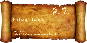 Halasy Tünde névjegykártya